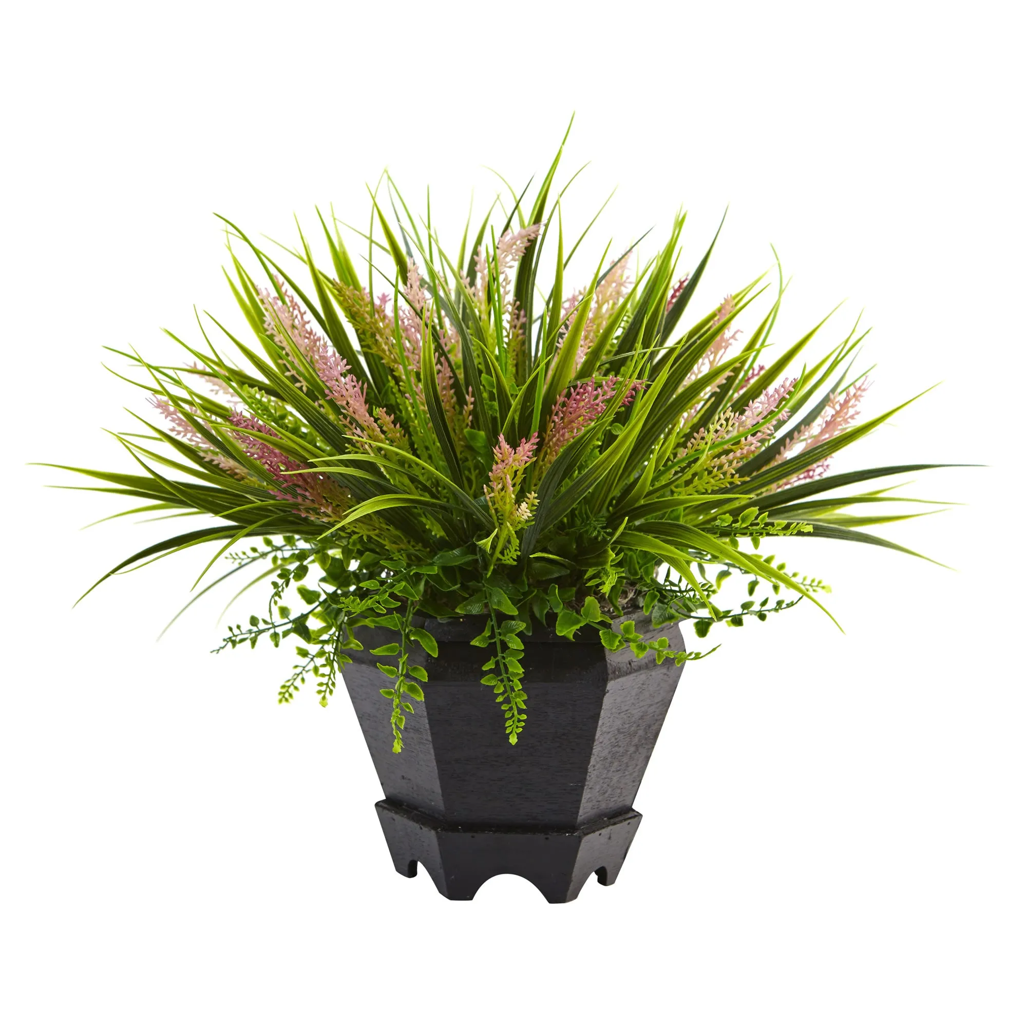 15" Artificial Grass with Planter - Low Maintenance, Life-Like & Vibrant Silk Plants For Busy People.