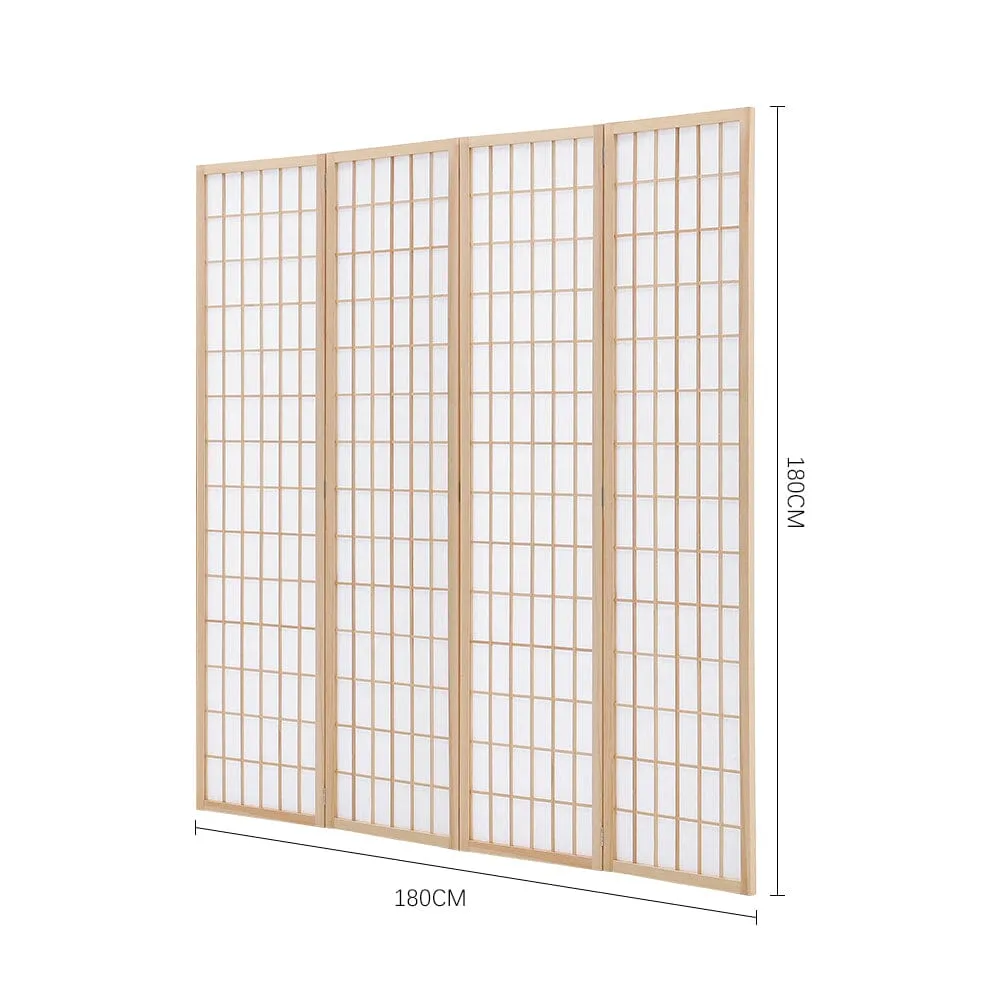 3/4 Panel Solid Wood Folding Room Divider Screen Stylish and Functional Partition