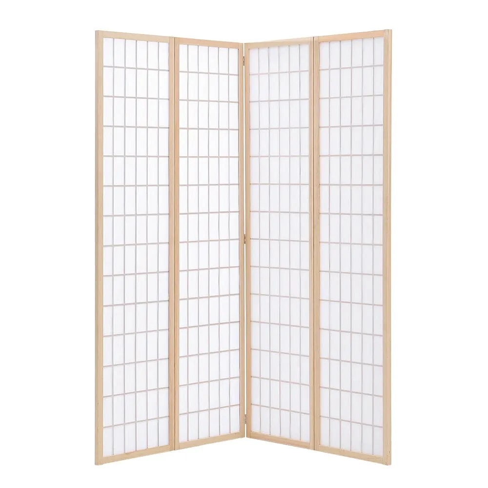 3/4 Panel Solid Wood Folding Room Divider Screen Stylish and Functional Partition