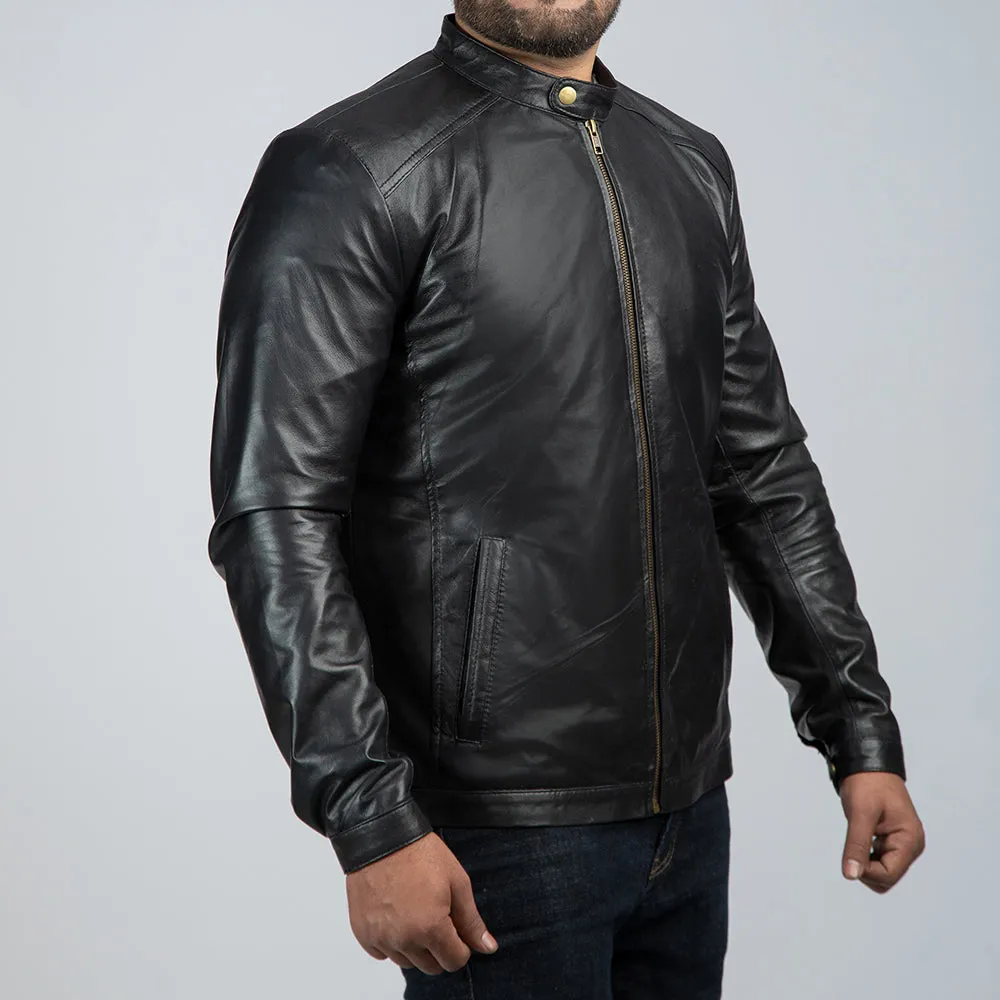 Adam Black Leather Jacket