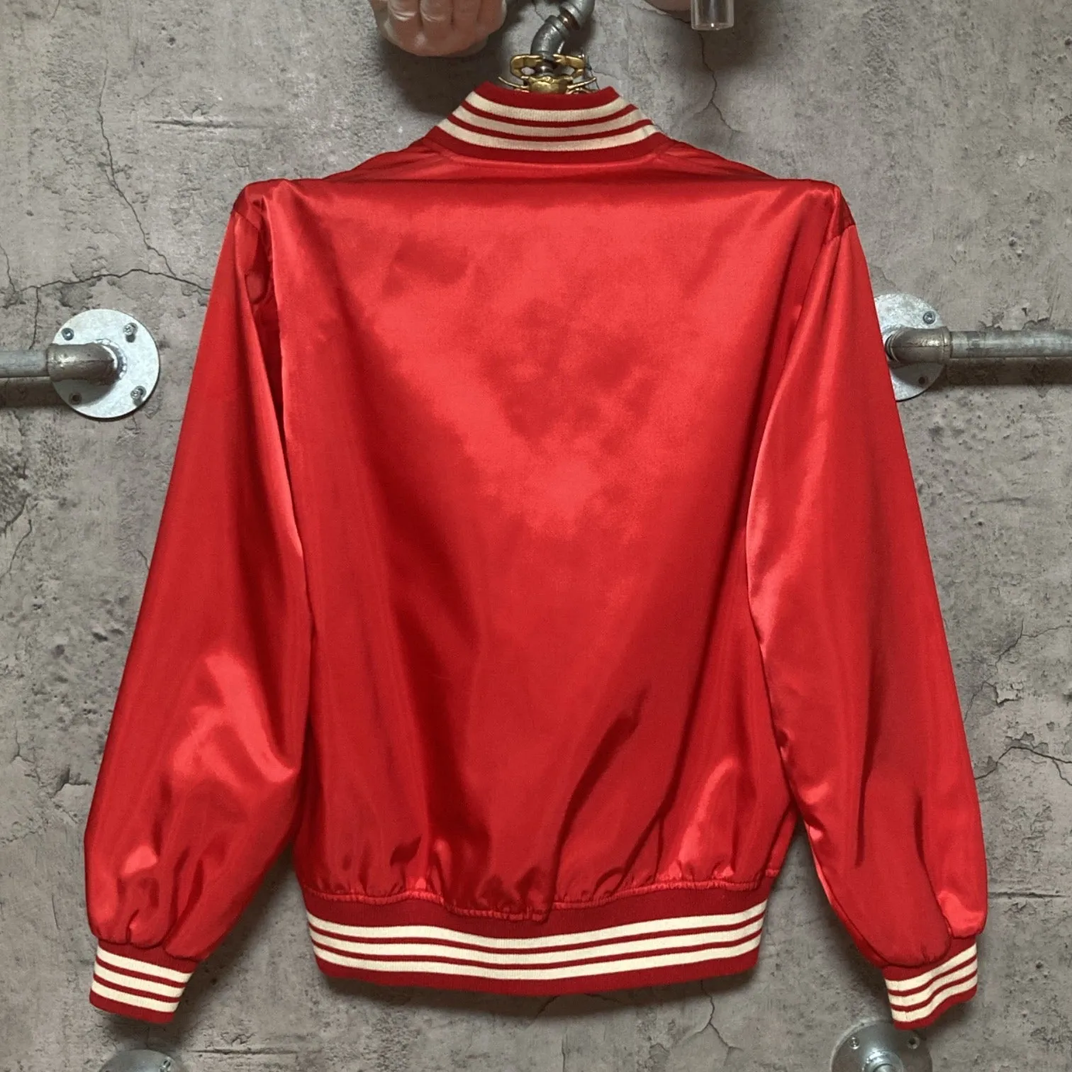 adidas ads230 letterman jacket  red