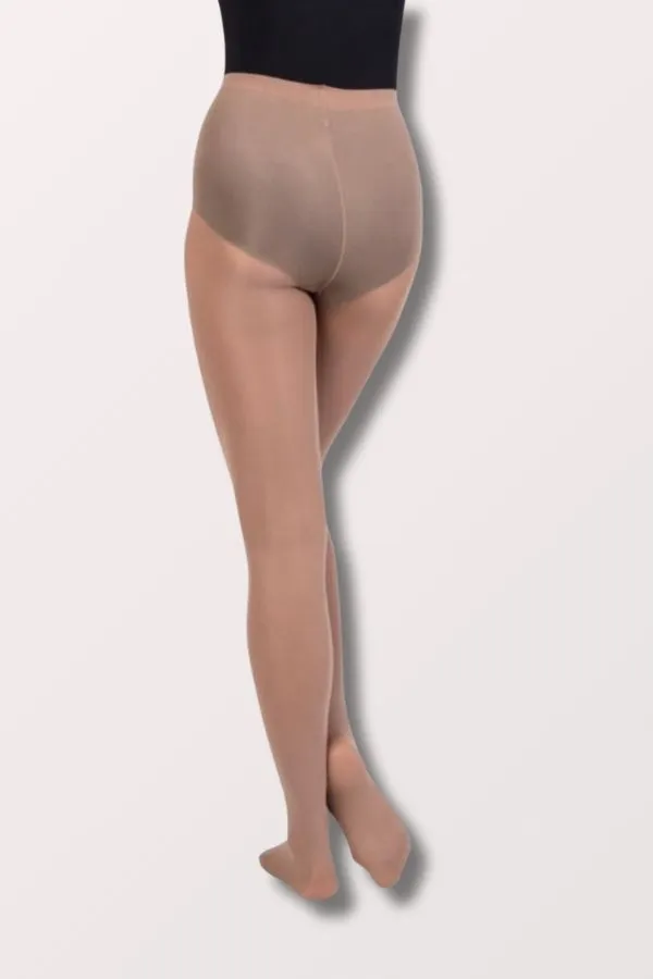 Adult Knit Waist Total Stretch Footed Tights (A80) - Stage Tan