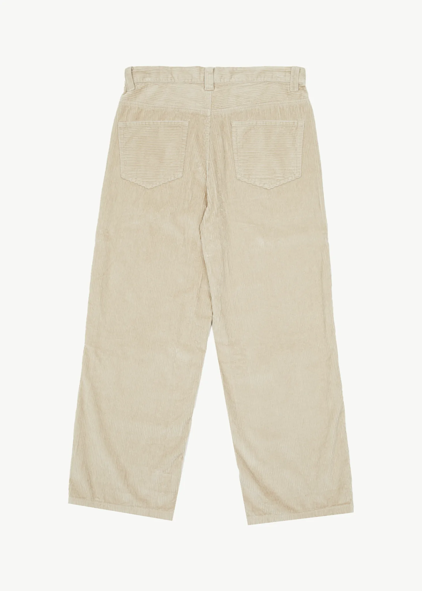 AFENDS Mens Pablo - Corduroy Baggy Pants - Dark Ecru