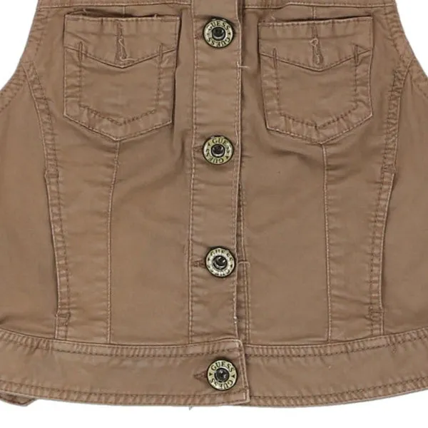 Age 12 Guess Denim Gilet - Small Brown Cotton