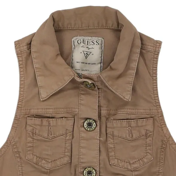 Age 12 Guess Denim Gilet - Small Brown Cotton