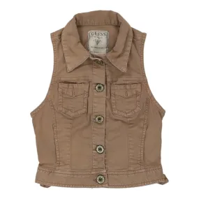 Age 12 Guess Denim Gilet - Small Brown Cotton