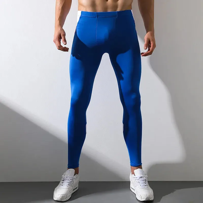 Aidase Men Long Johns Warm Pants Print Thermal Leggins Men Sexy Underwear Elasticity Tights Pant Long Underpants Sport Autumn Winter