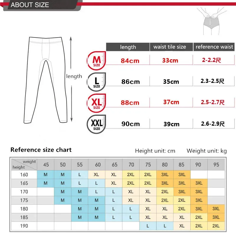 Aidase Men Long Johns Warm Pants Print Thermal Leggins Men Sexy Underwear Elasticity Tights Pant Long Underpants Sport Autumn Winter