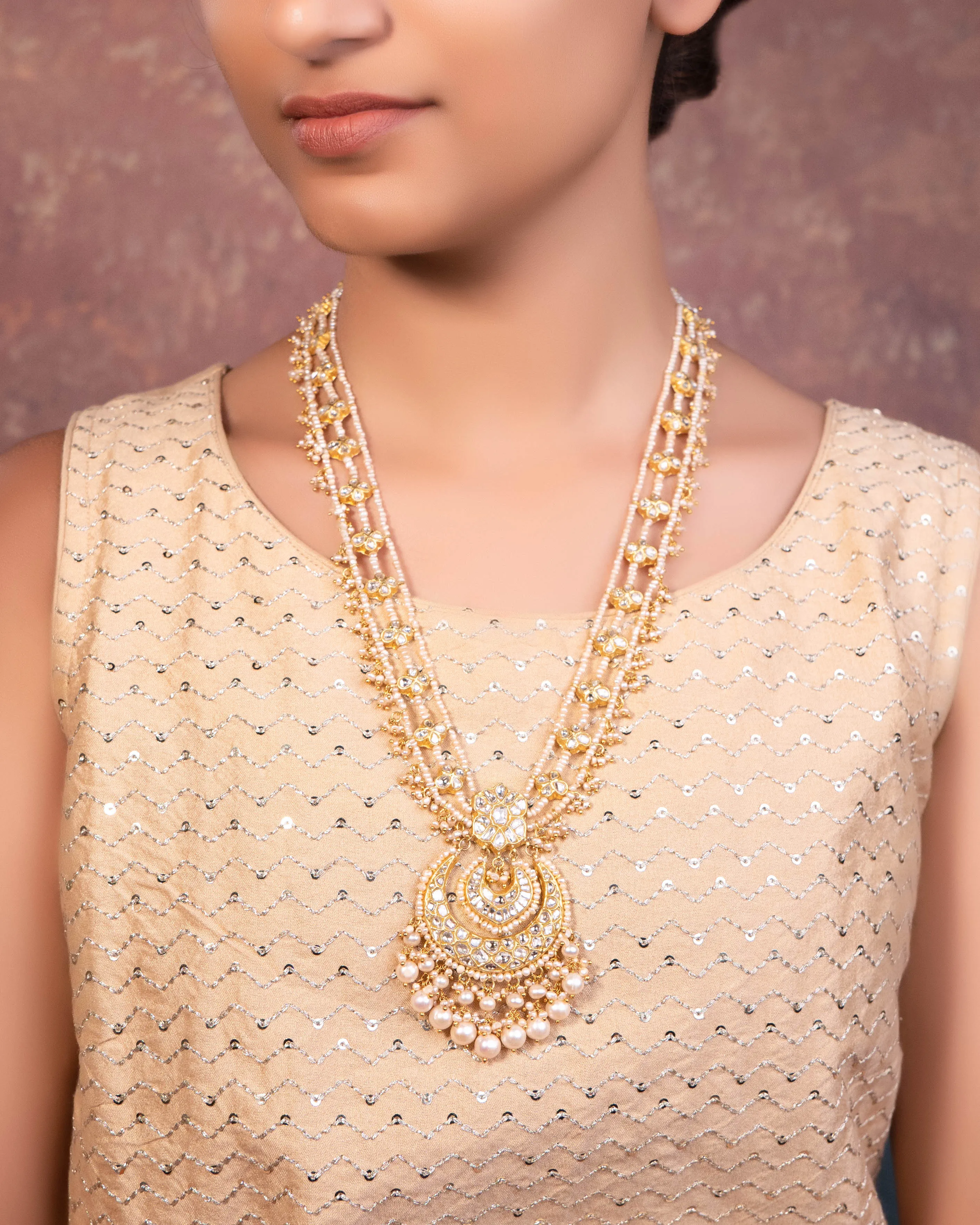 Alifiya Polki Long Necklace