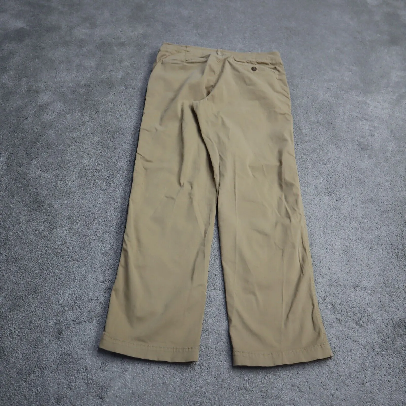 American Eagle Mens Chino Pants Mid Rise Flat Front Cotton Khaki Size W32XL32