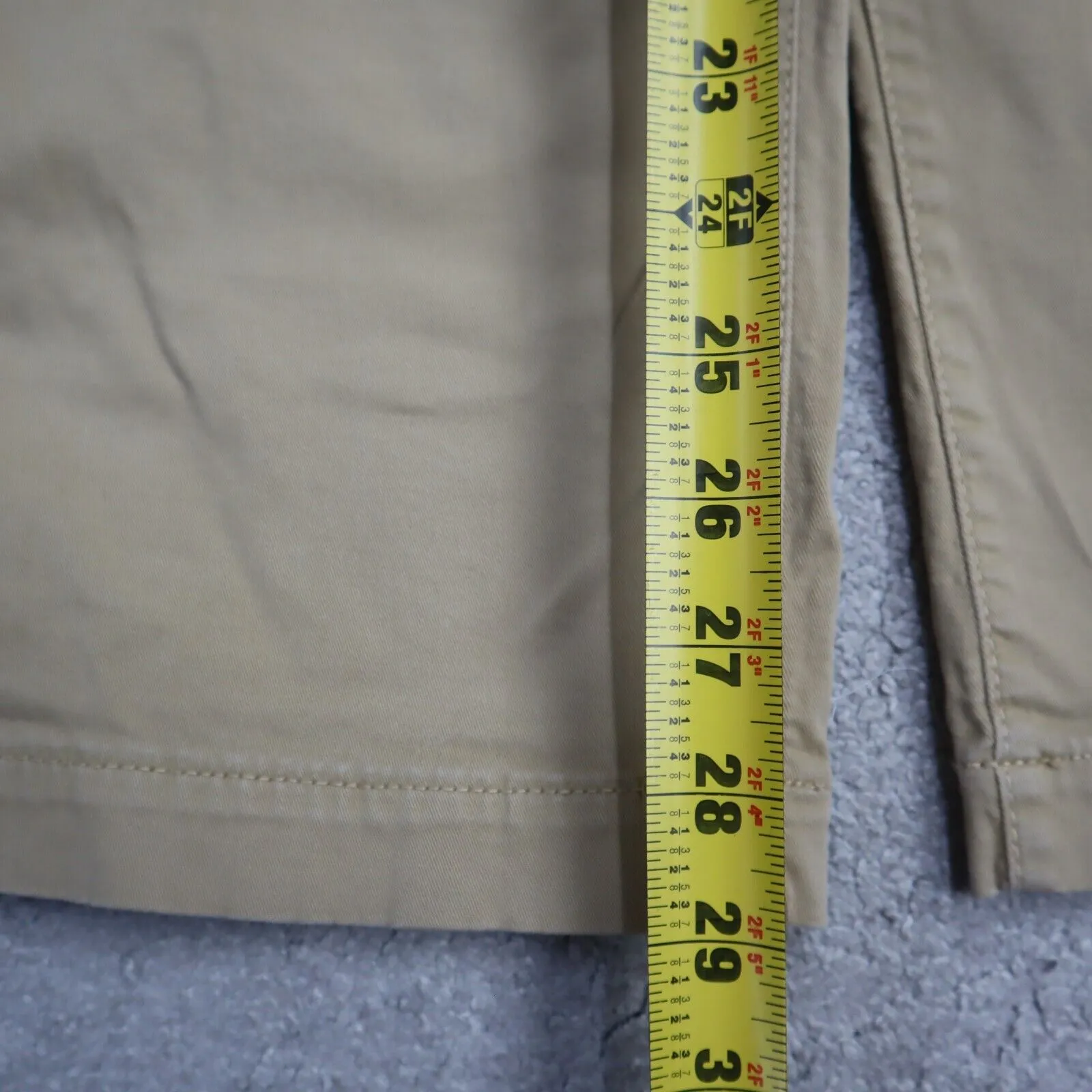 American Eagle Mens Chino Pants Mid Rise Flat Front Cotton Khaki Size W32XL32