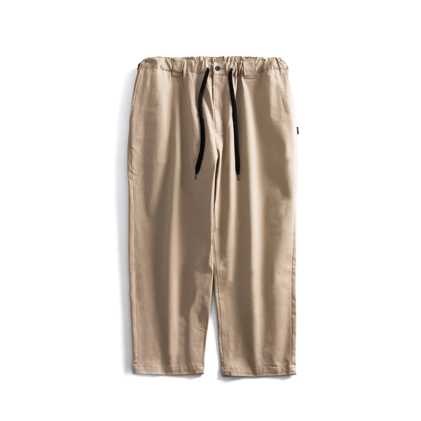 Ankle-cut Wide Easy PANTS | Stretch Chino | Beige