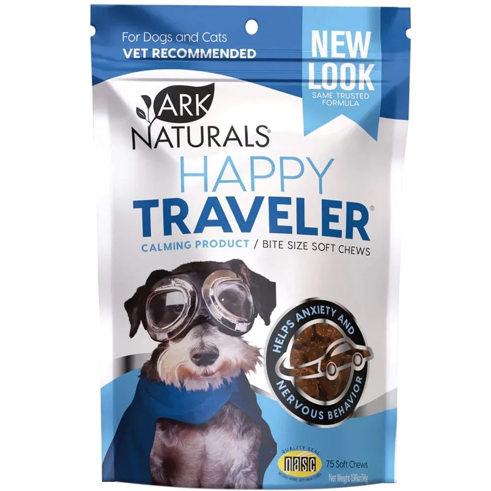 Ark Naturals Happy Traveler Dog & Cat Soft Chews, 75 Count