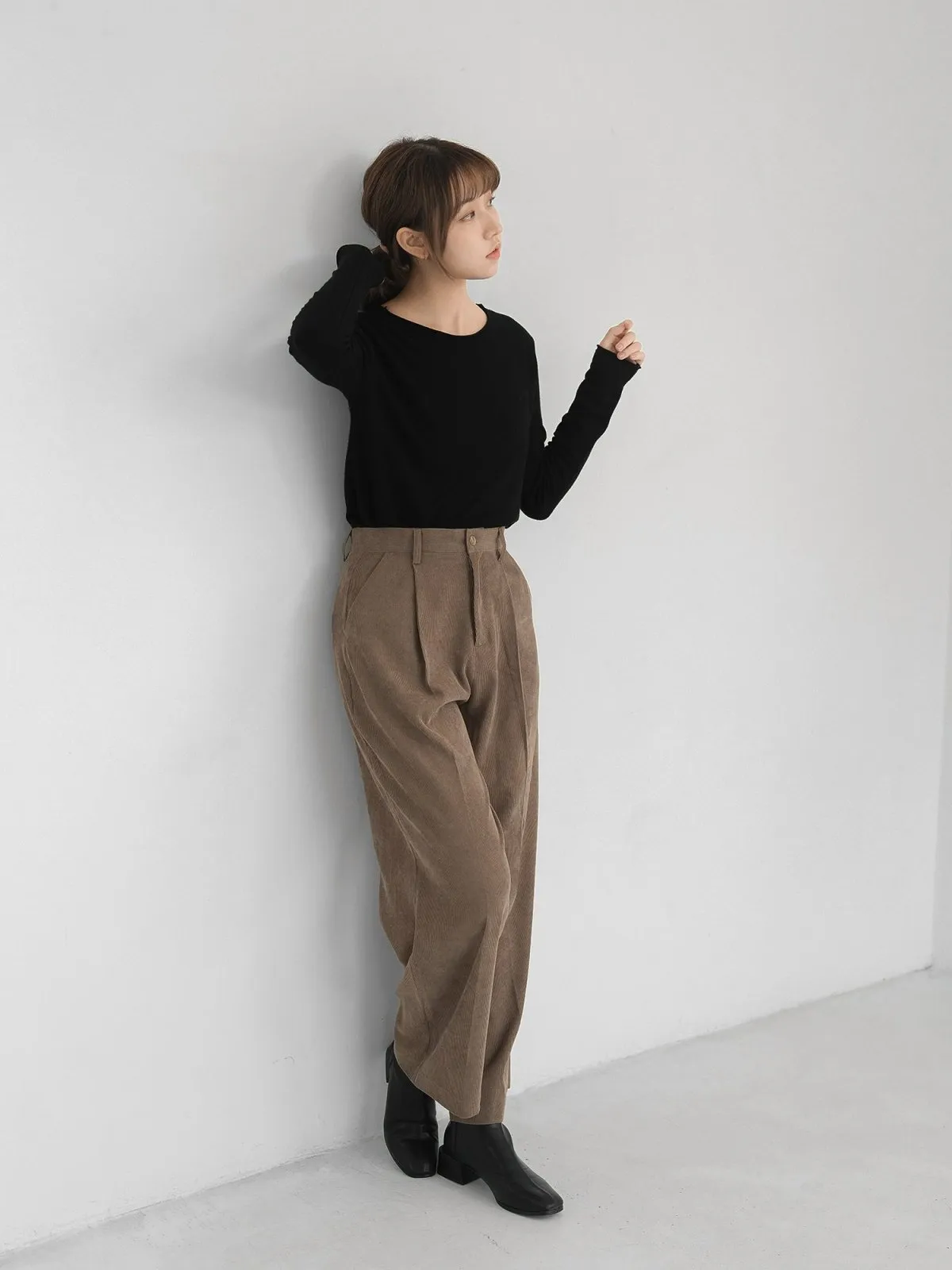 Arya Corduroy Straight Leg Pants*