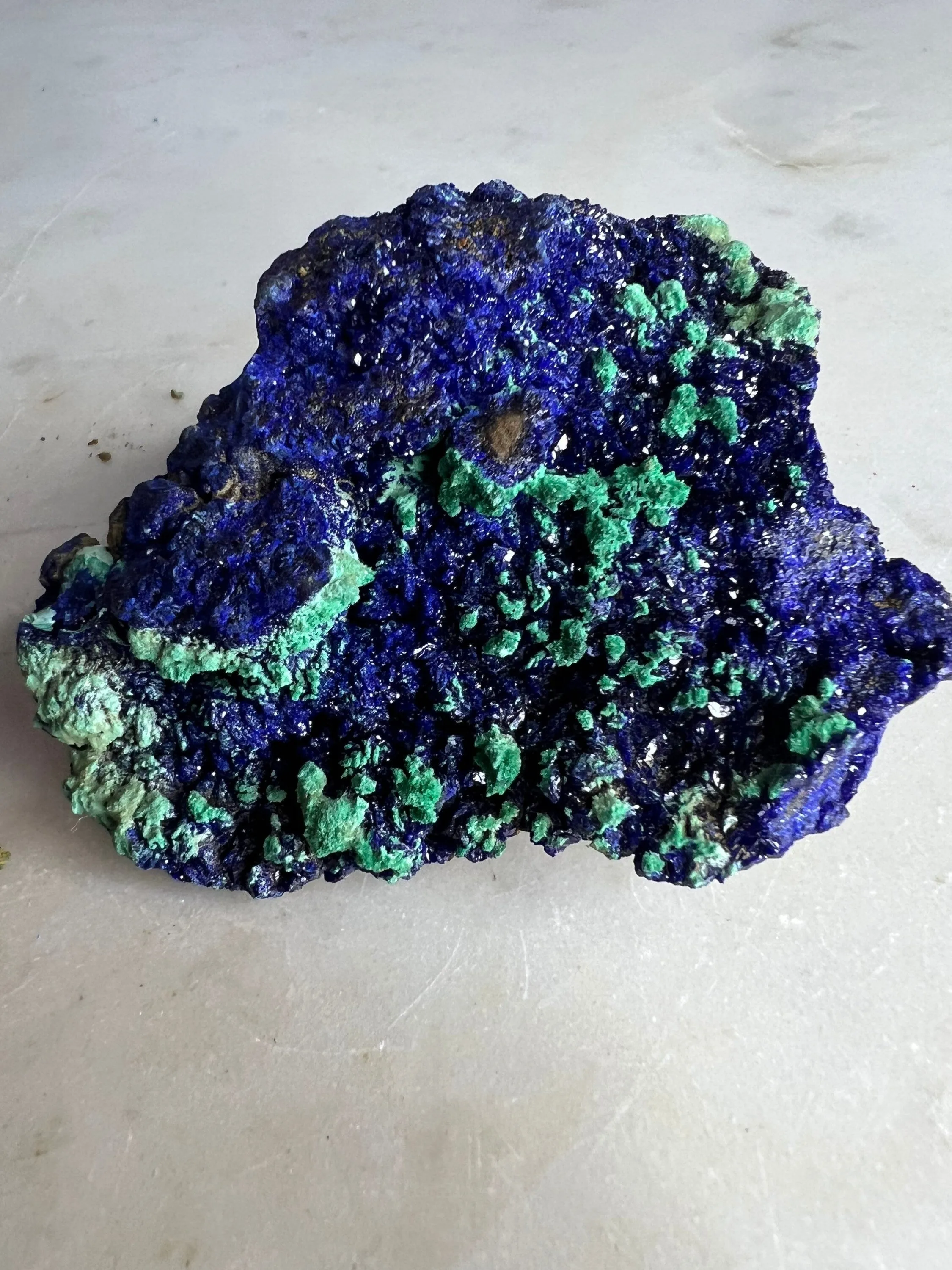 Azurite malachite 2 piece set total weight 1 pound 2oz 3 inch long