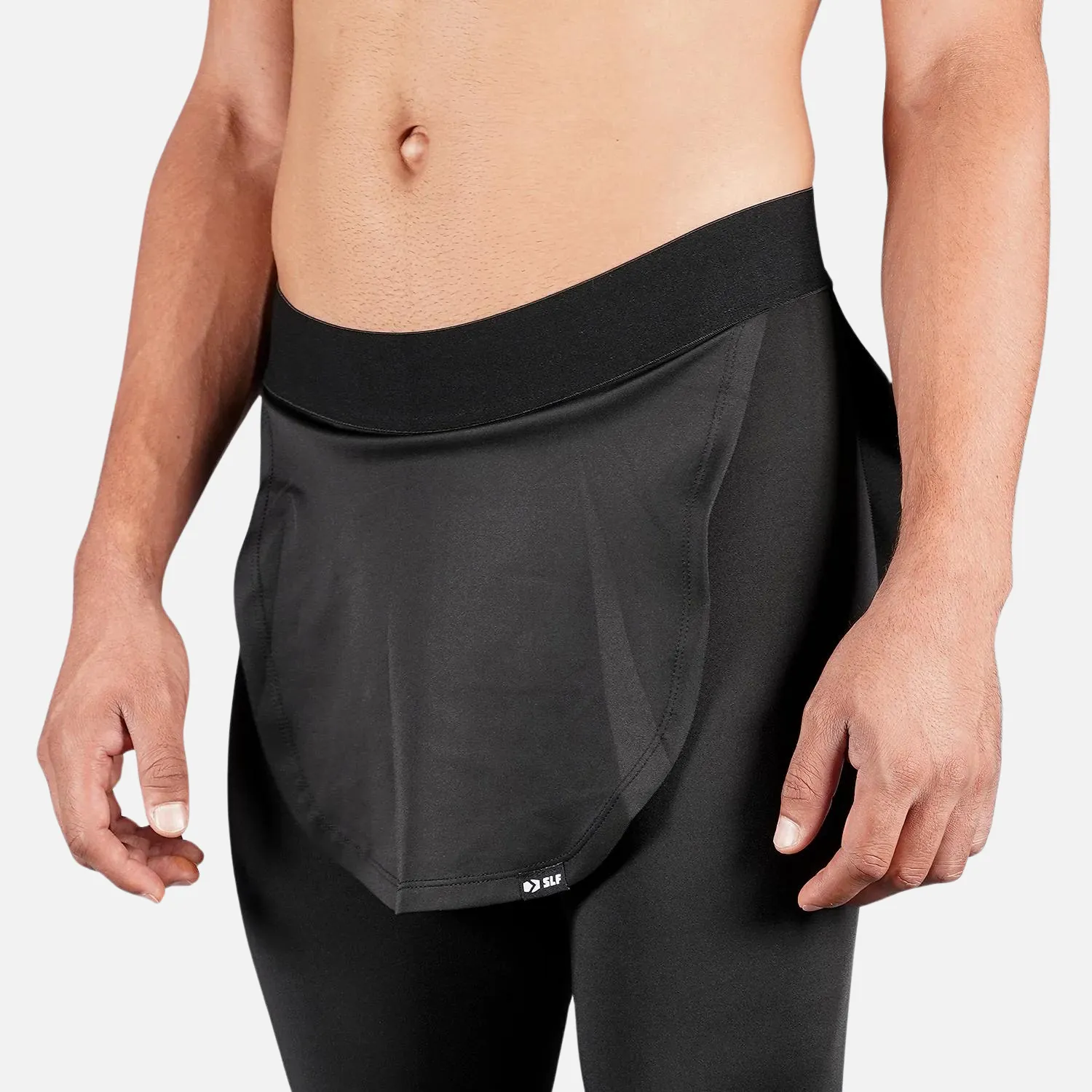 Basic Black 3/4 Tarzan Tights for men