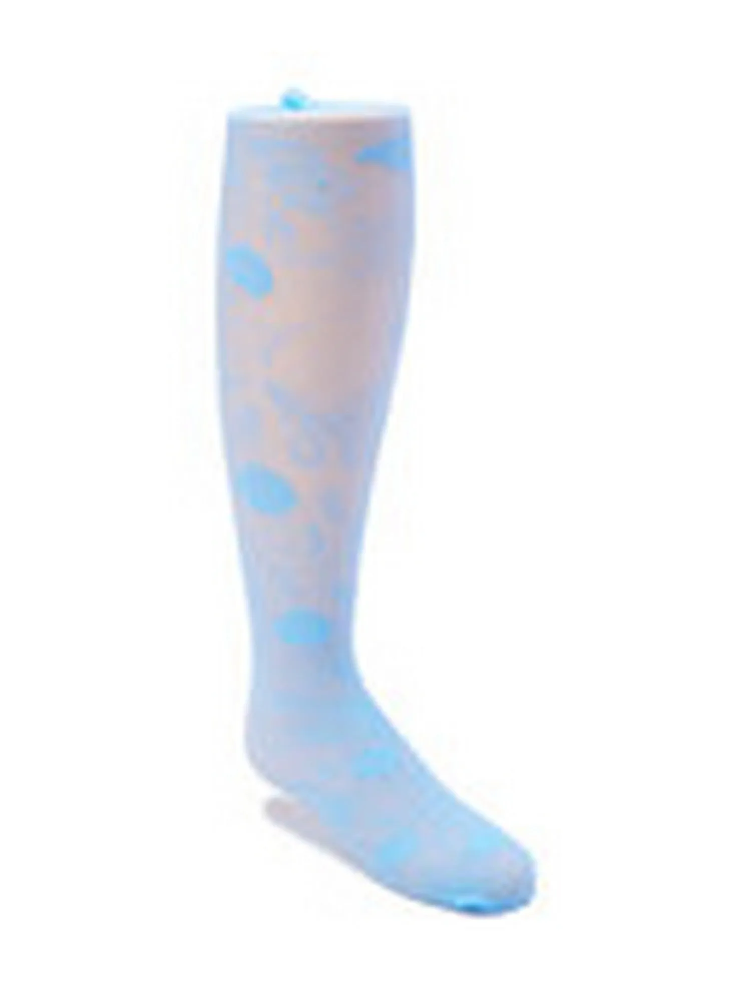 Big Girls Blue Jacquard Stretchy Soft Stylish Footed Tights 5-13