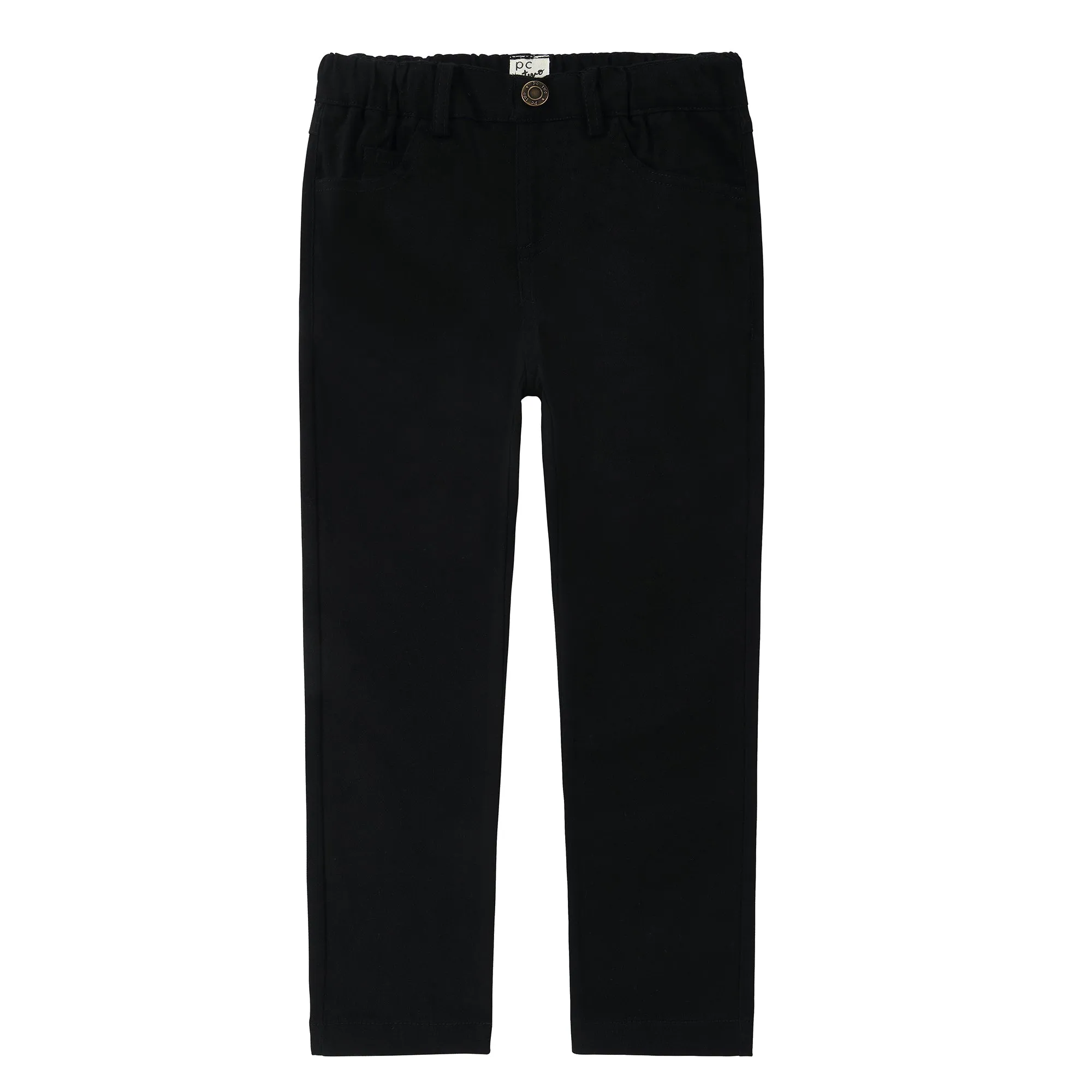 Black Chino Patch Pocket Pull On Pants