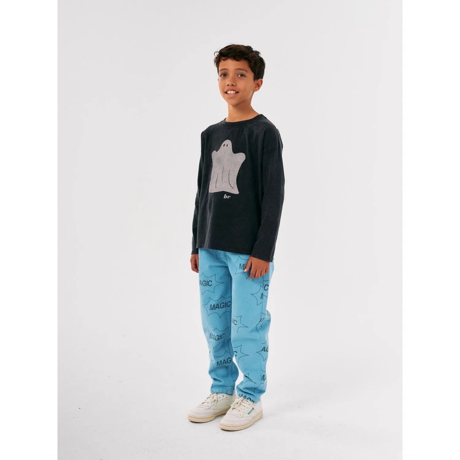 Bobo Choses Light Blue It'S Magic All Over Denim Baggy Pants