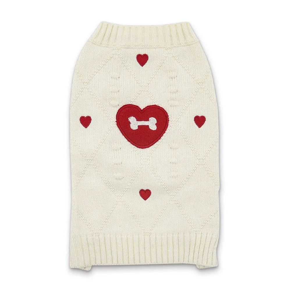 Bone Heart Sweater