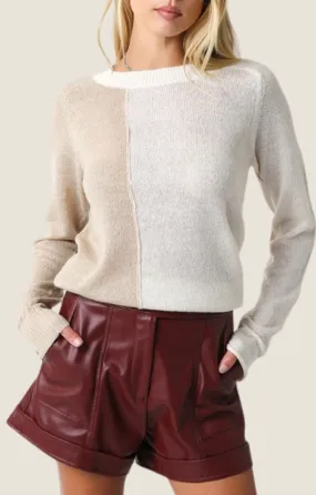 Bonnie Cream Color Block Sweater