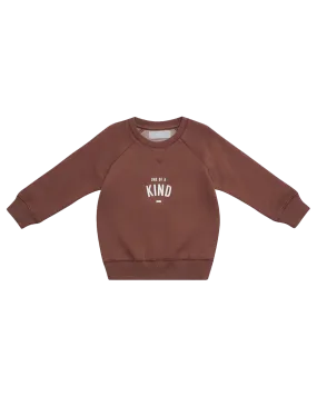 Boys One Of A Kind Sweatshirt in Hot Chocolate