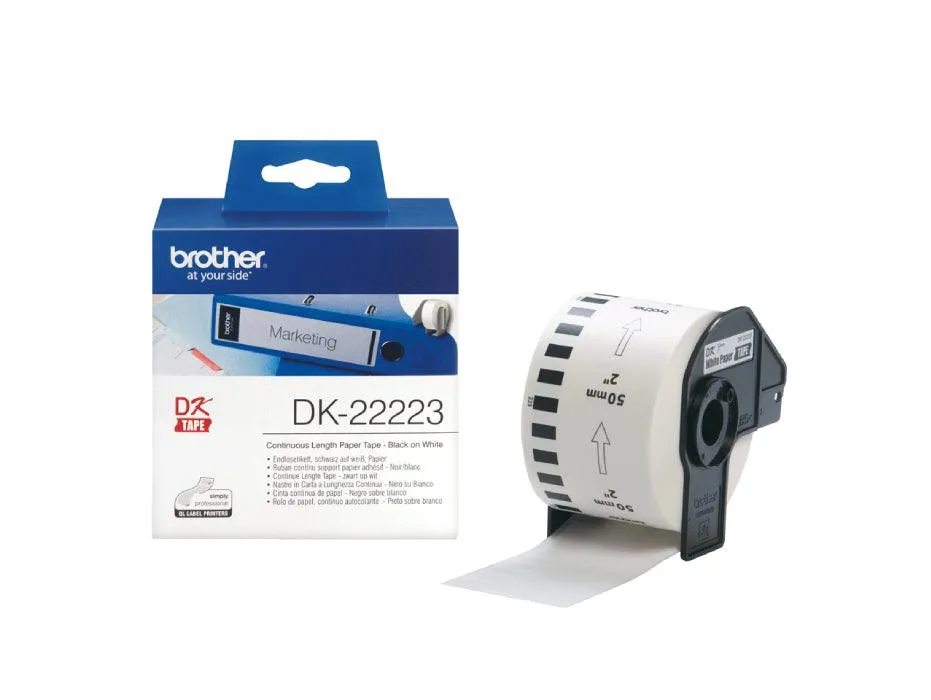 Brother DK-22223 Continuous Label Roll, 50mm x 30.48M