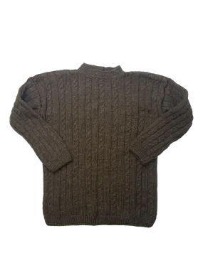 Brown Cable Knit Jumper - Size 16