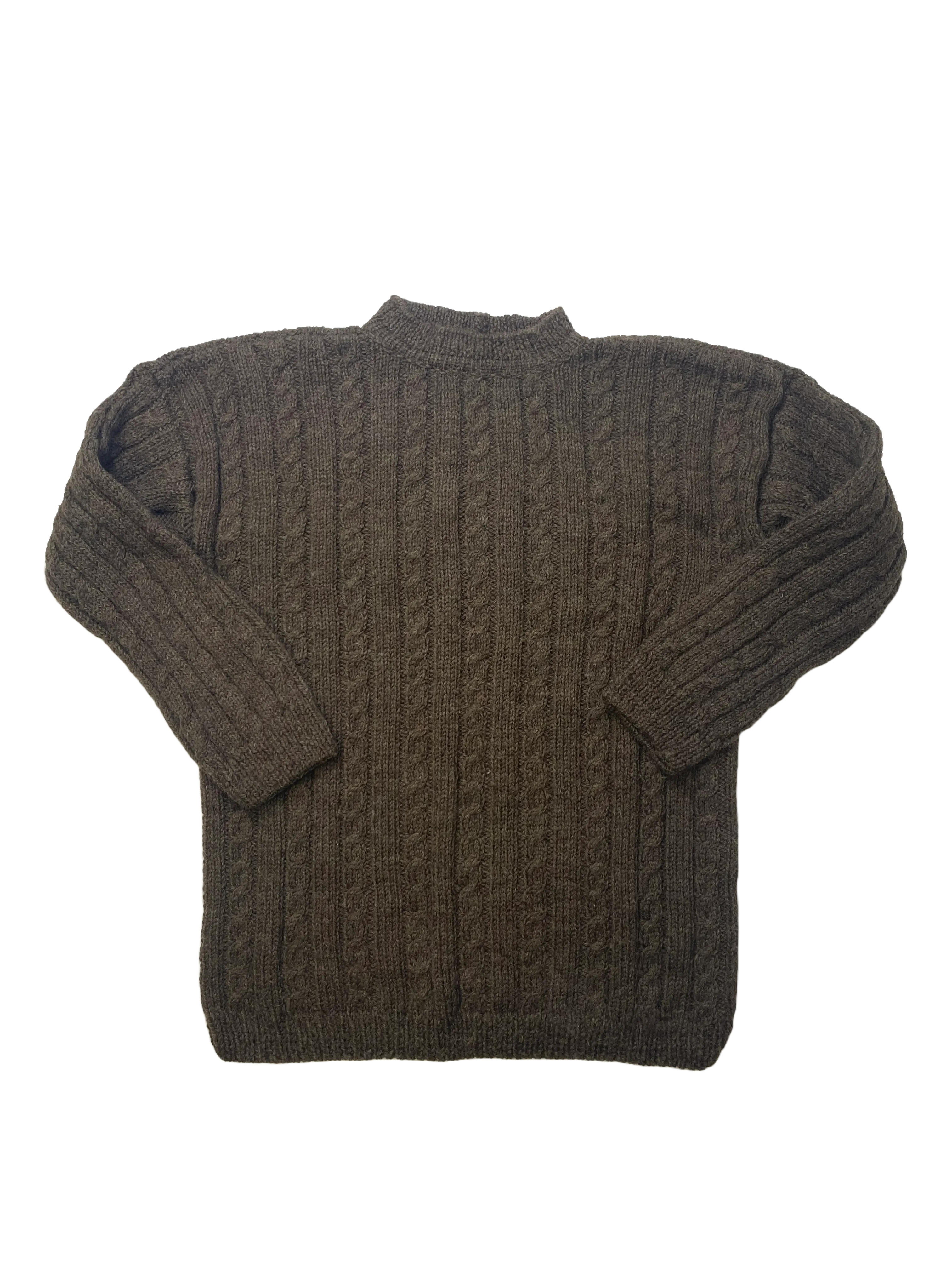 Brown Cable Knit Jumper - Size 16