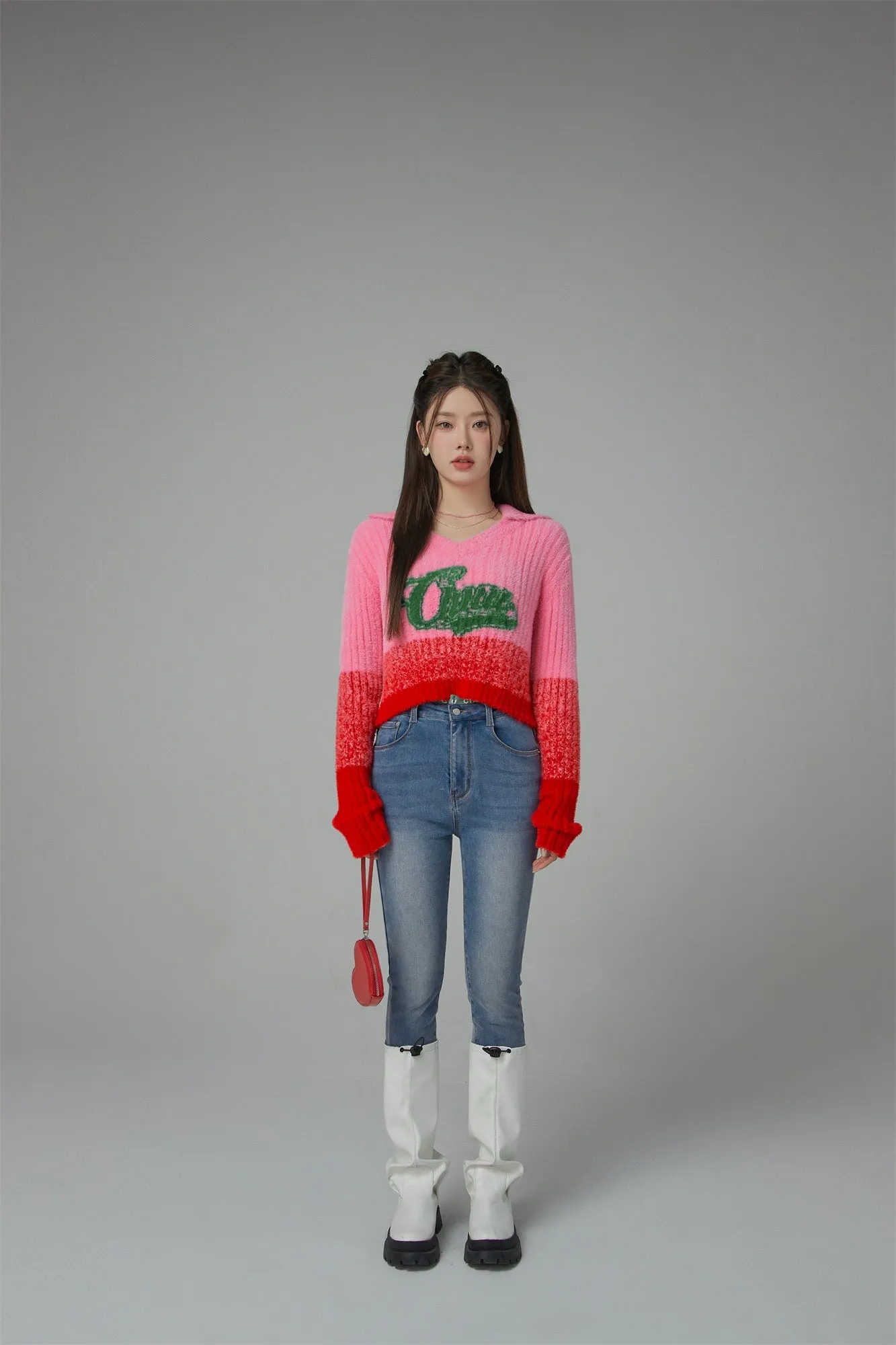 Bubbly Spirit Cropped Knit Sweater