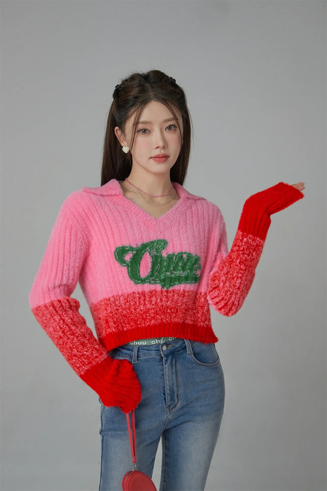 Bubbly Spirit Cropped Knit Sweater