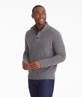 Button-Neck Donegal Sweater