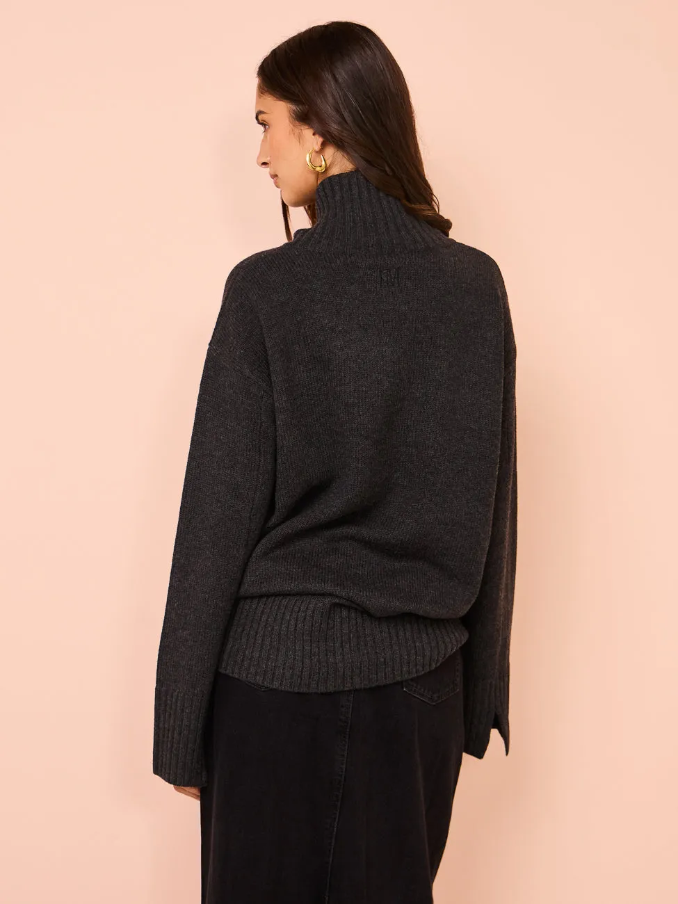 Camilla and Marc Romeo Funnel Neck in Charcoal