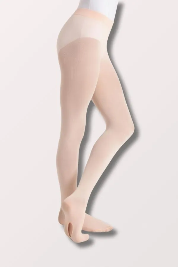 Children's Ultra Soft Self Knit Waistband Transition Tights - Ballet Pink