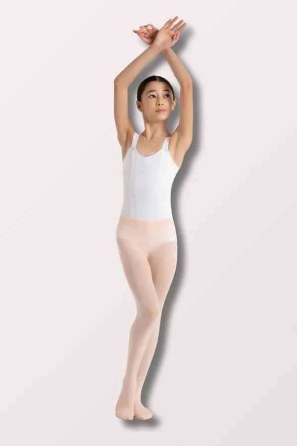 Children's Ultra Soft Self Knit Waistband Transition Tights - Ballet Pink