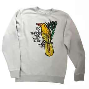 Do the Things Bird Sweatshirt - Sage