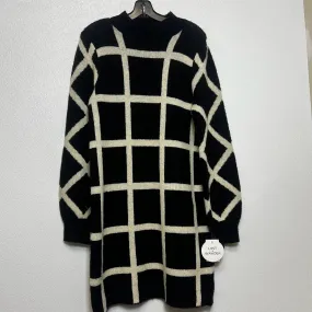 Dress Sweater By Clothes Mentor In Checked, Size: M