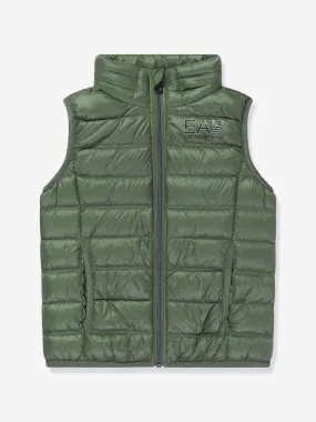 EA7 Emporio Armani Boys Padded Gilet in Green