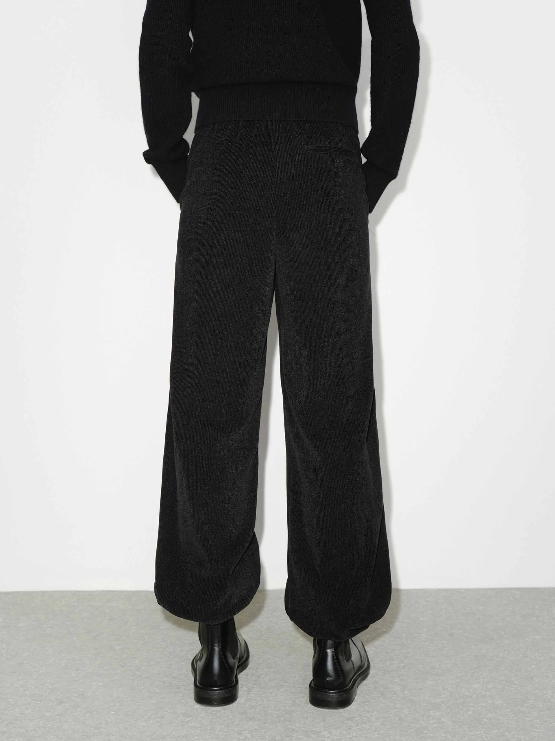 Elastic Waist Corduroy Pants