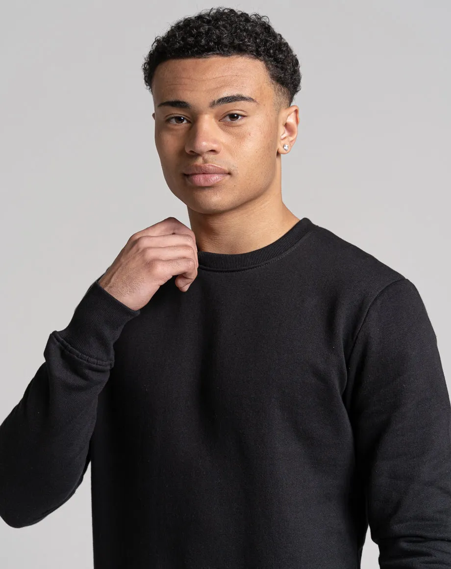 ESSENTIAL PLAIN SWEATSHIRT | BLACK