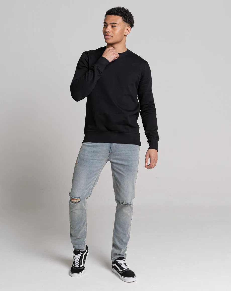 ESSENTIAL PLAIN SWEATSHIRT | BLACK