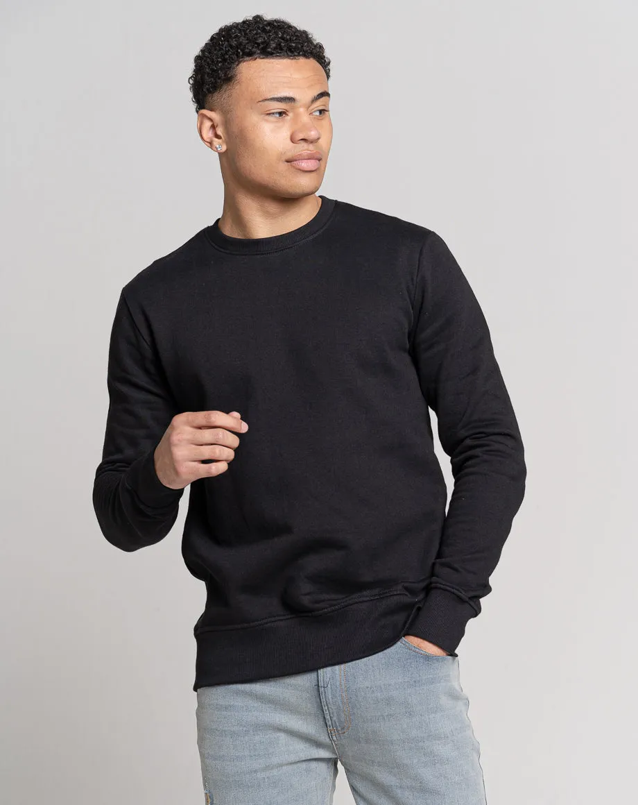 ESSENTIAL PLAIN SWEATSHIRT | BLACK