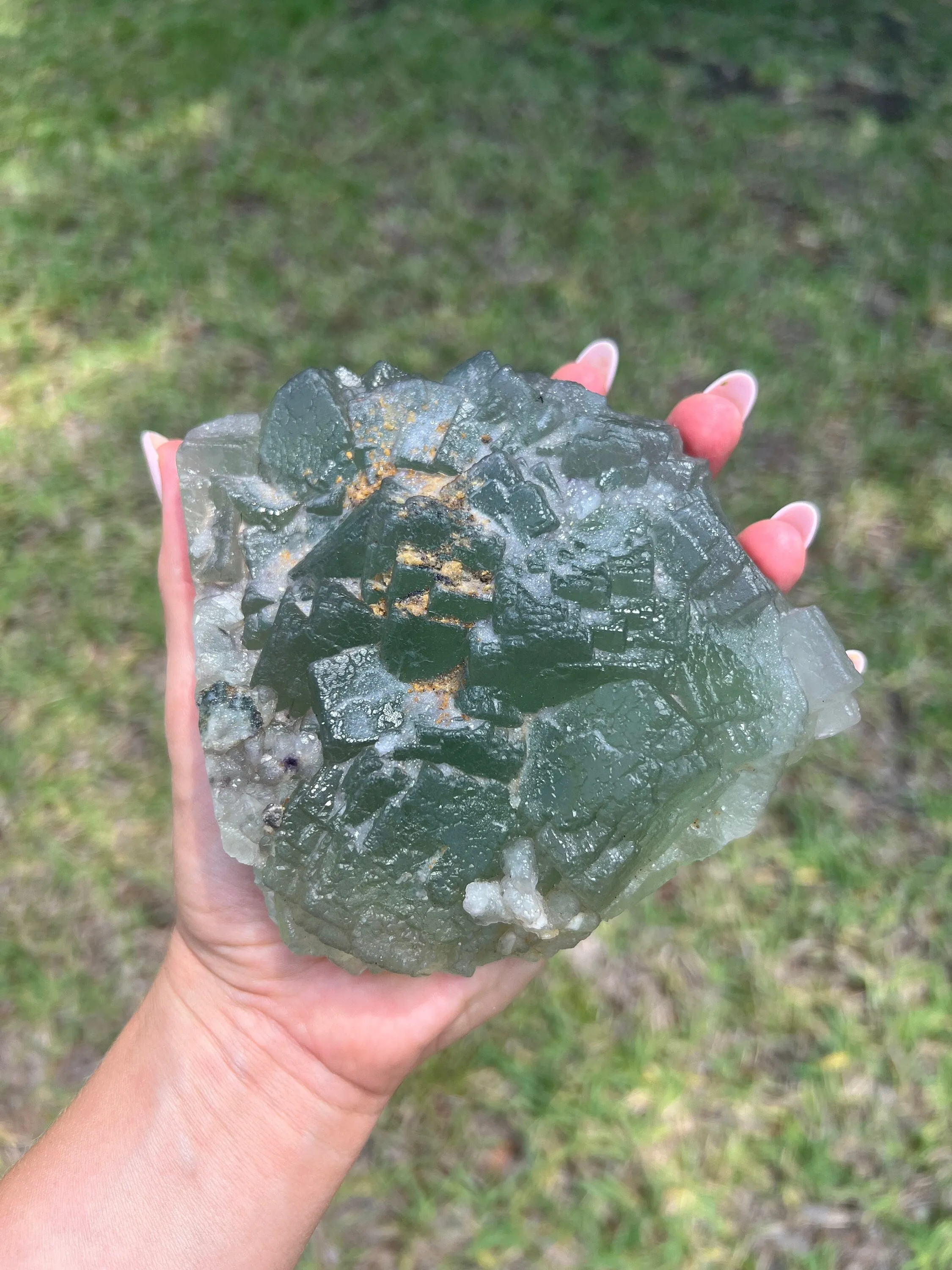 Green cube fluorite 2pounds 12oz