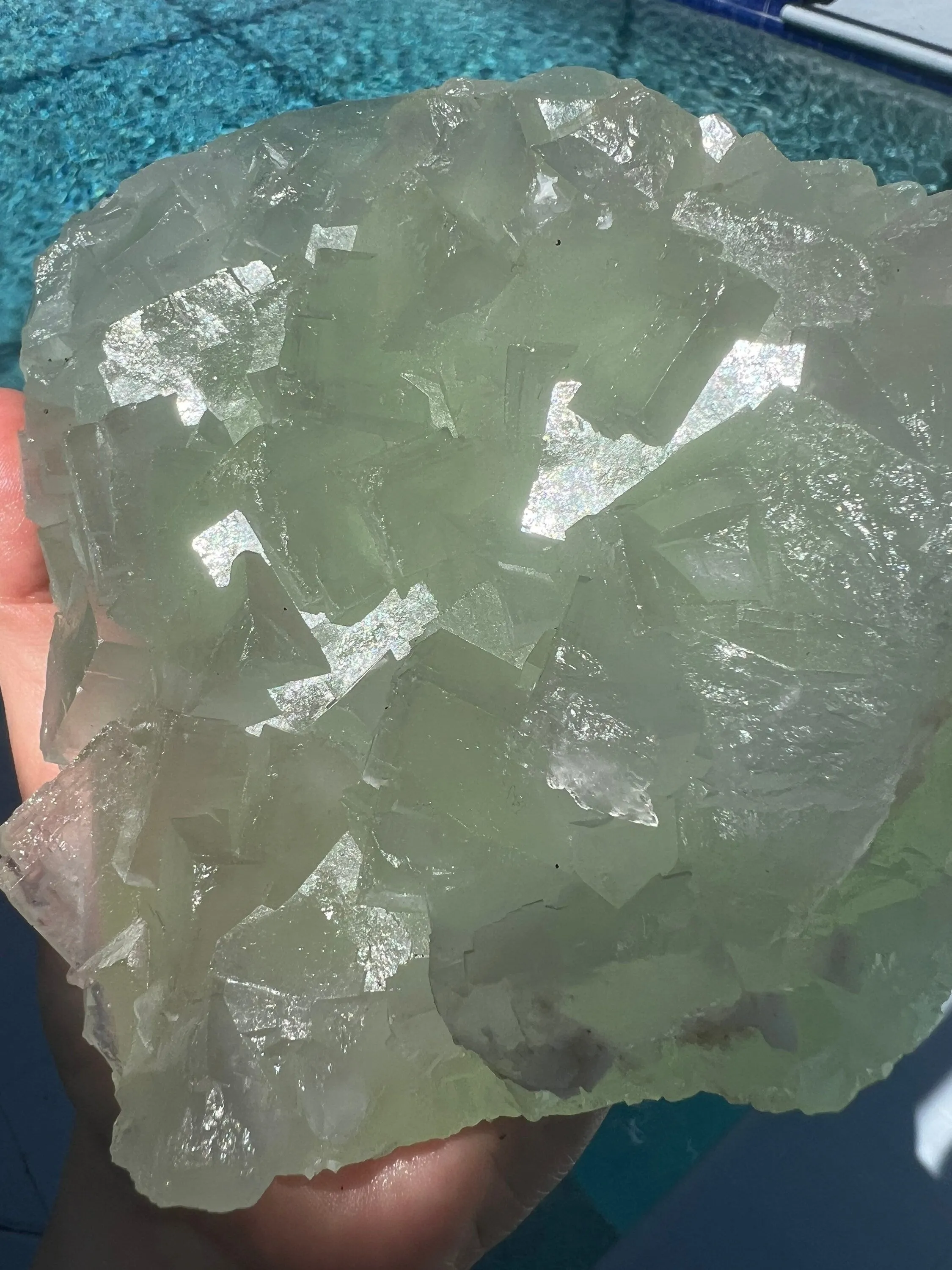 Green cube fluorite 3pounds 1oz