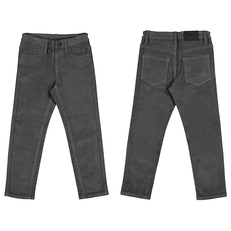 Grey Corduroy 5 Pocket Pant