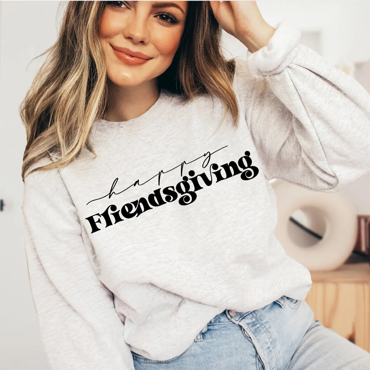 Happy Friendsgiving Crew Sweatshirt