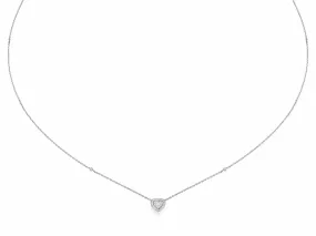 Heart Shaped Diamond Cluster Pendant Necklace