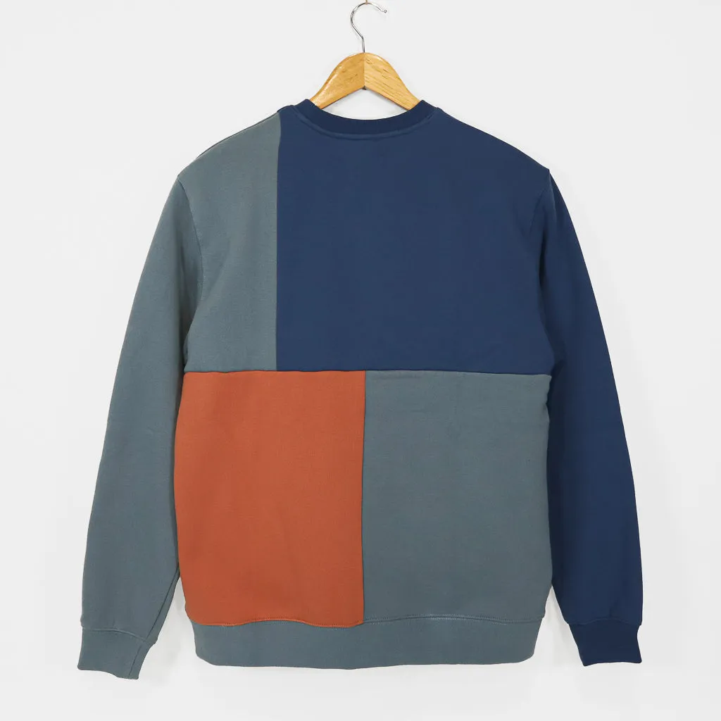 Helas - Carre Crewneck Sweatshirt - Blue / Multi