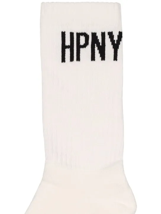 Heron Preston   HPNY cotton blend long socks 