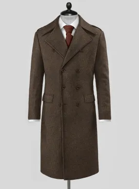 Highlander Dark Brown Tweed GQ Overcoat